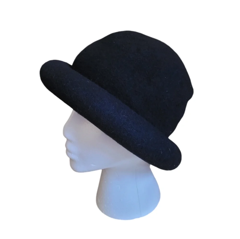 Vintage Black Wool Bowler Hat - Picture 2 of 6